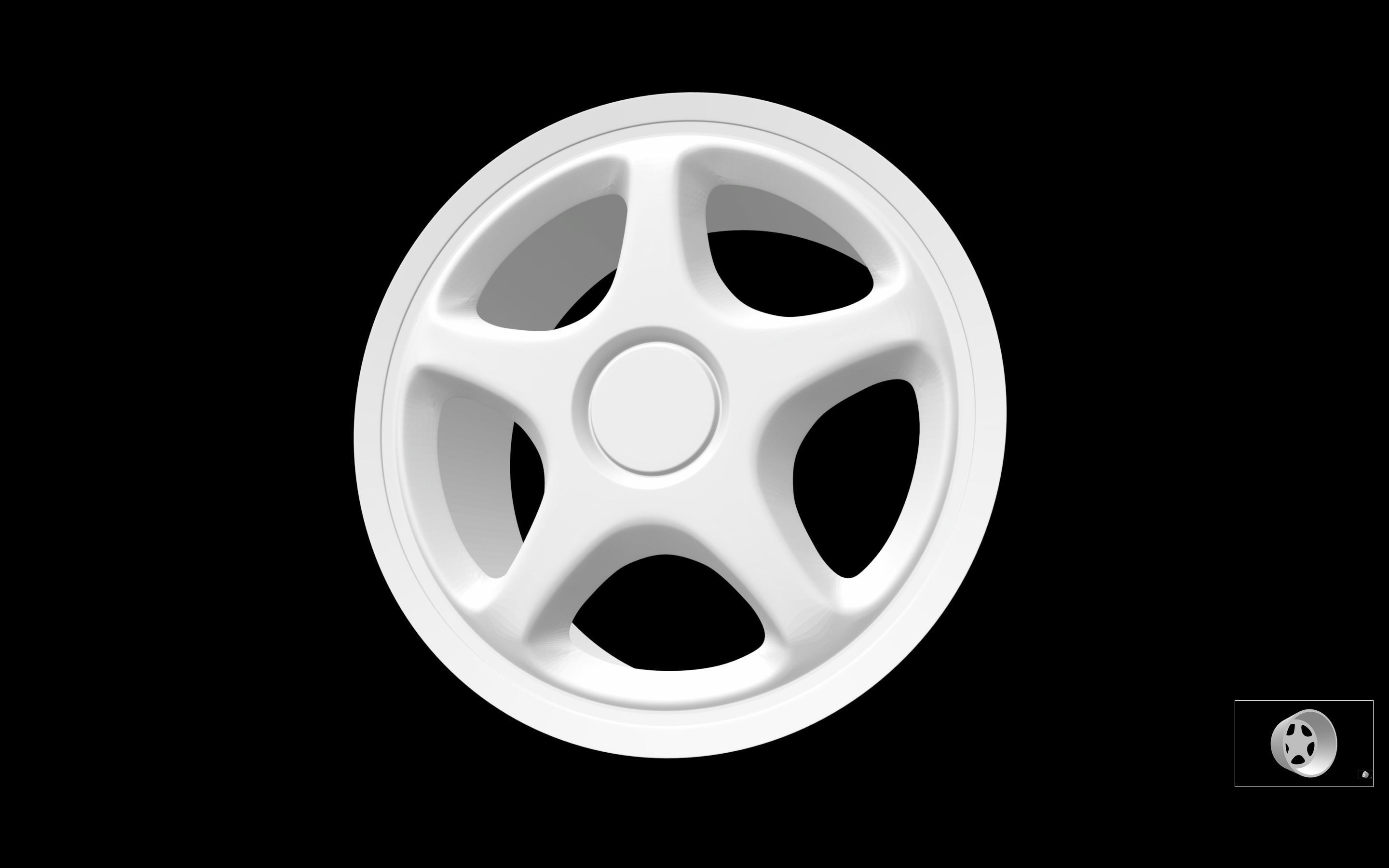 Porsche 959 OEM scalable and printable rims 3D print model_3