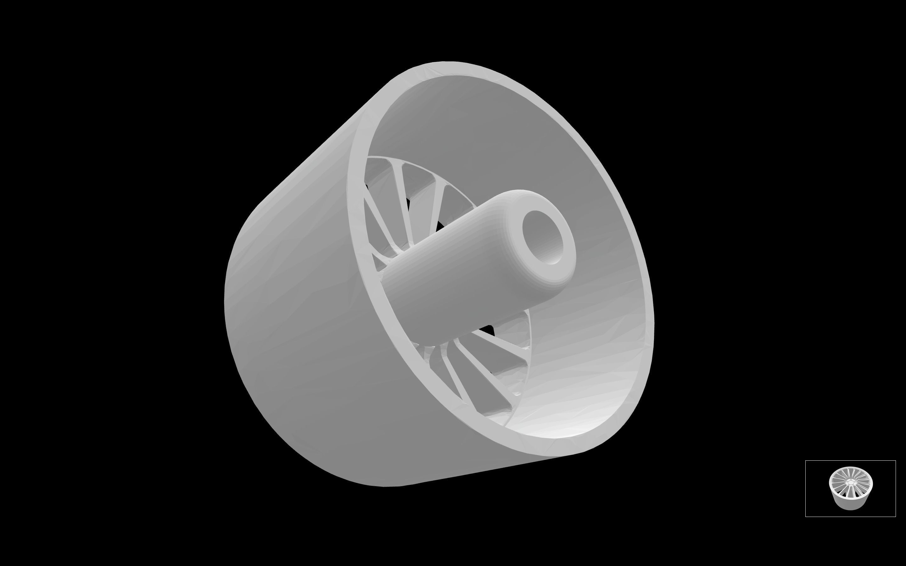 Mercedes slr 722 oem scalable and printable rims 3D print model_4