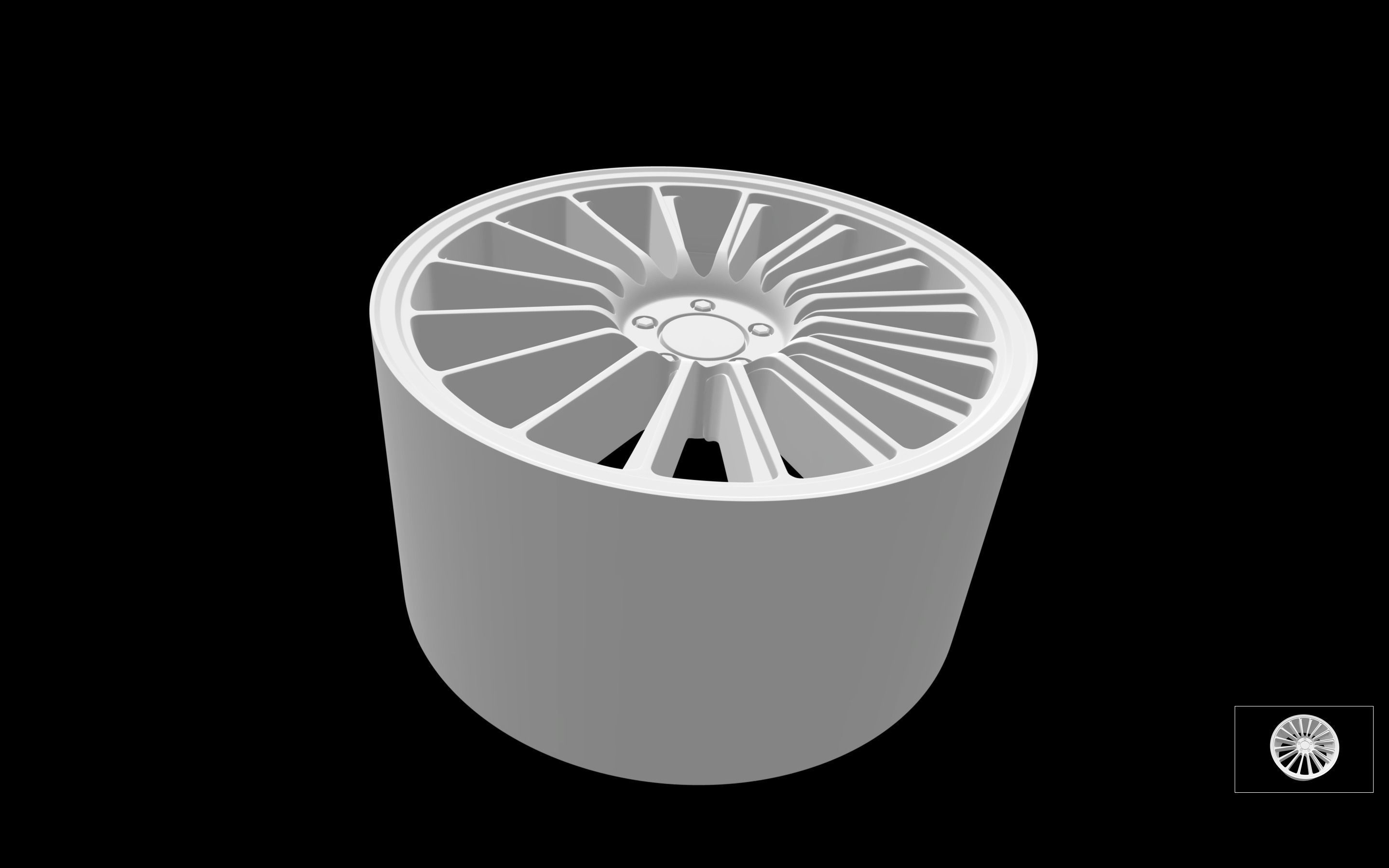 Mercedes slr 722 oem scalable and printable rims 3D print model_1