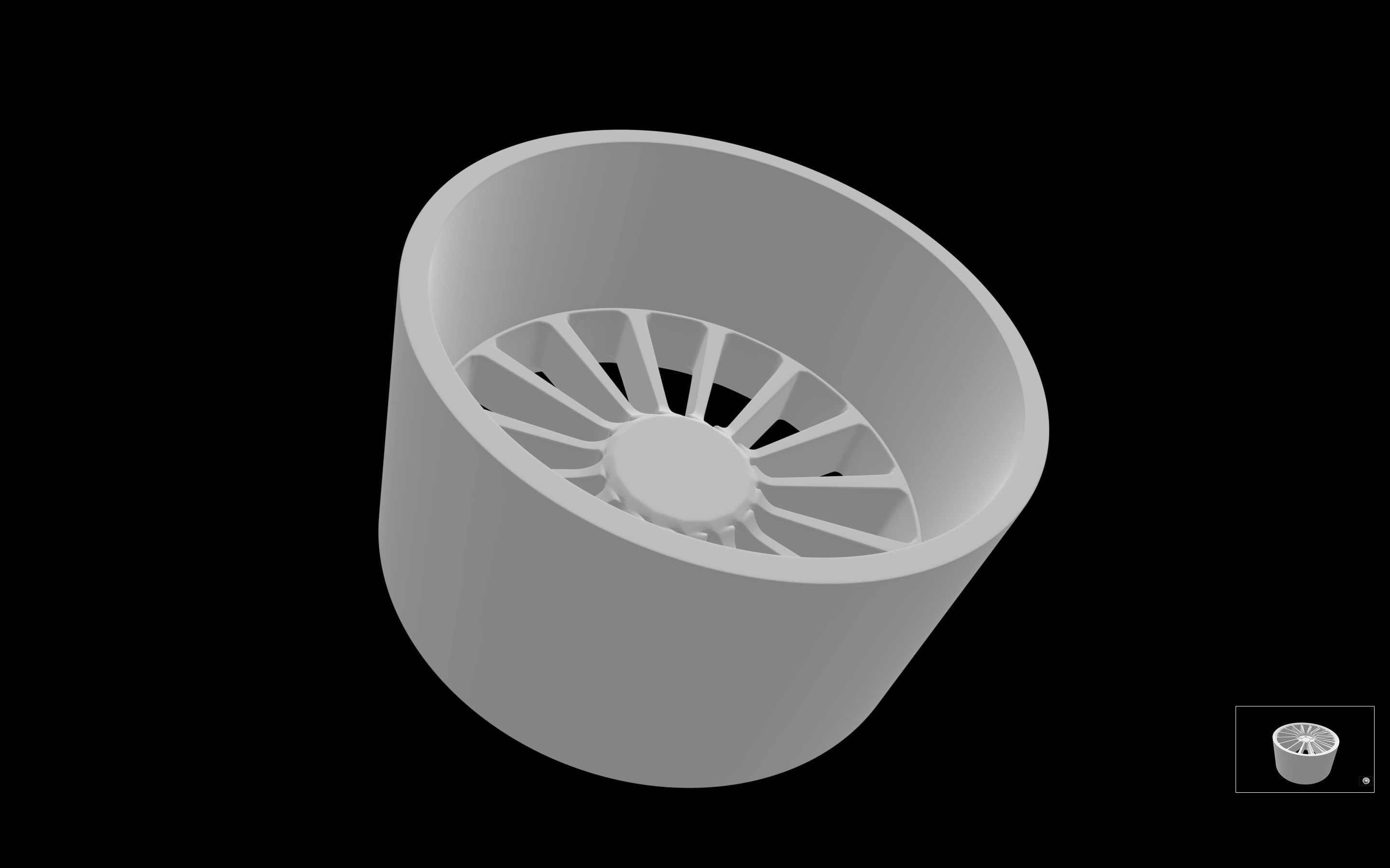 Mercedes slr 722 oem scalable and printable rims 3D print model_2