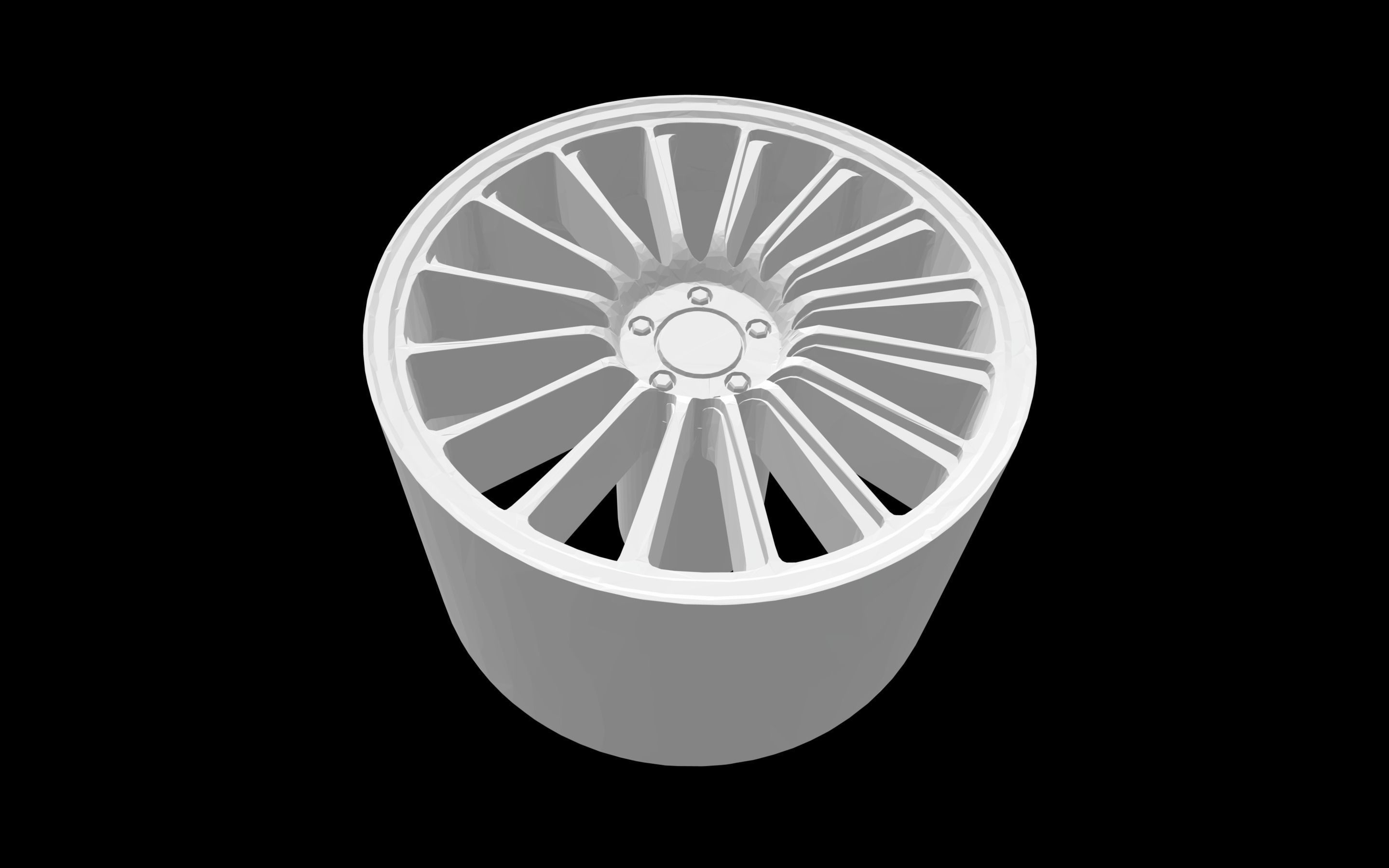 Mercedes slr 722 oem scalable and printable rims 3D print model_3