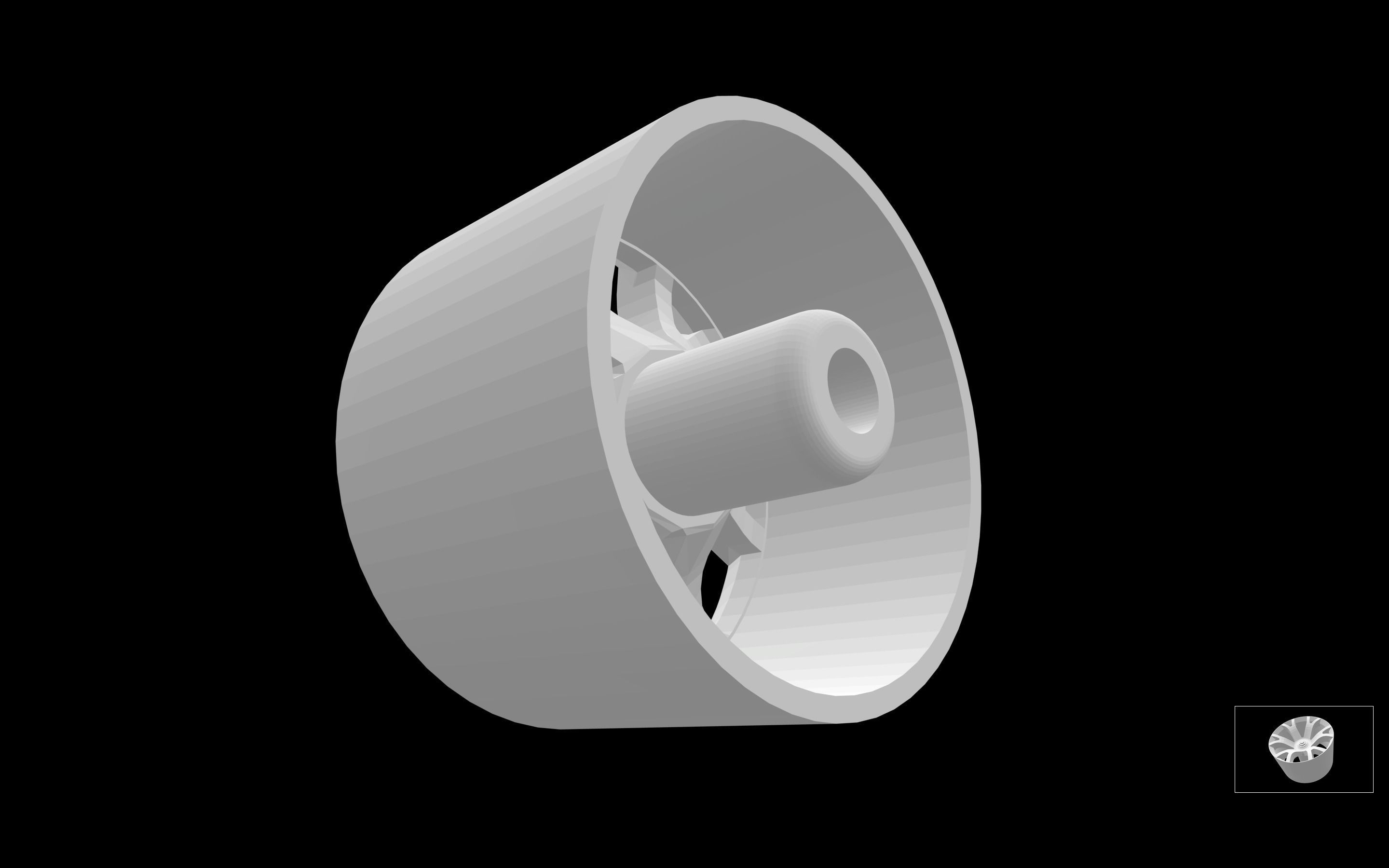 Opel astra coupe opc x-treme oem scalable and printable rims 3D print model_4