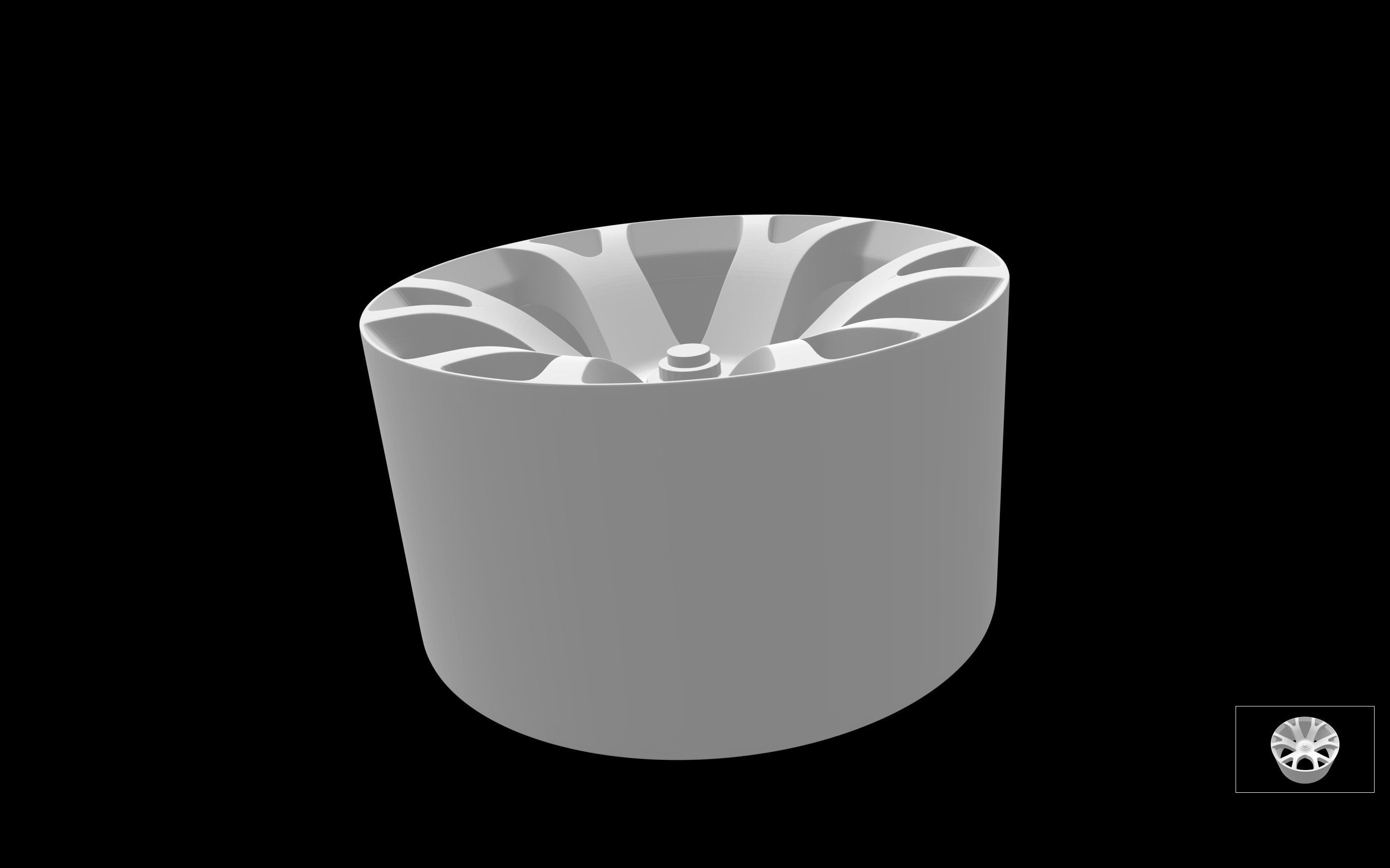 Opel astra coupe opc x-treme oem scalable and printable rims 3D print model_1