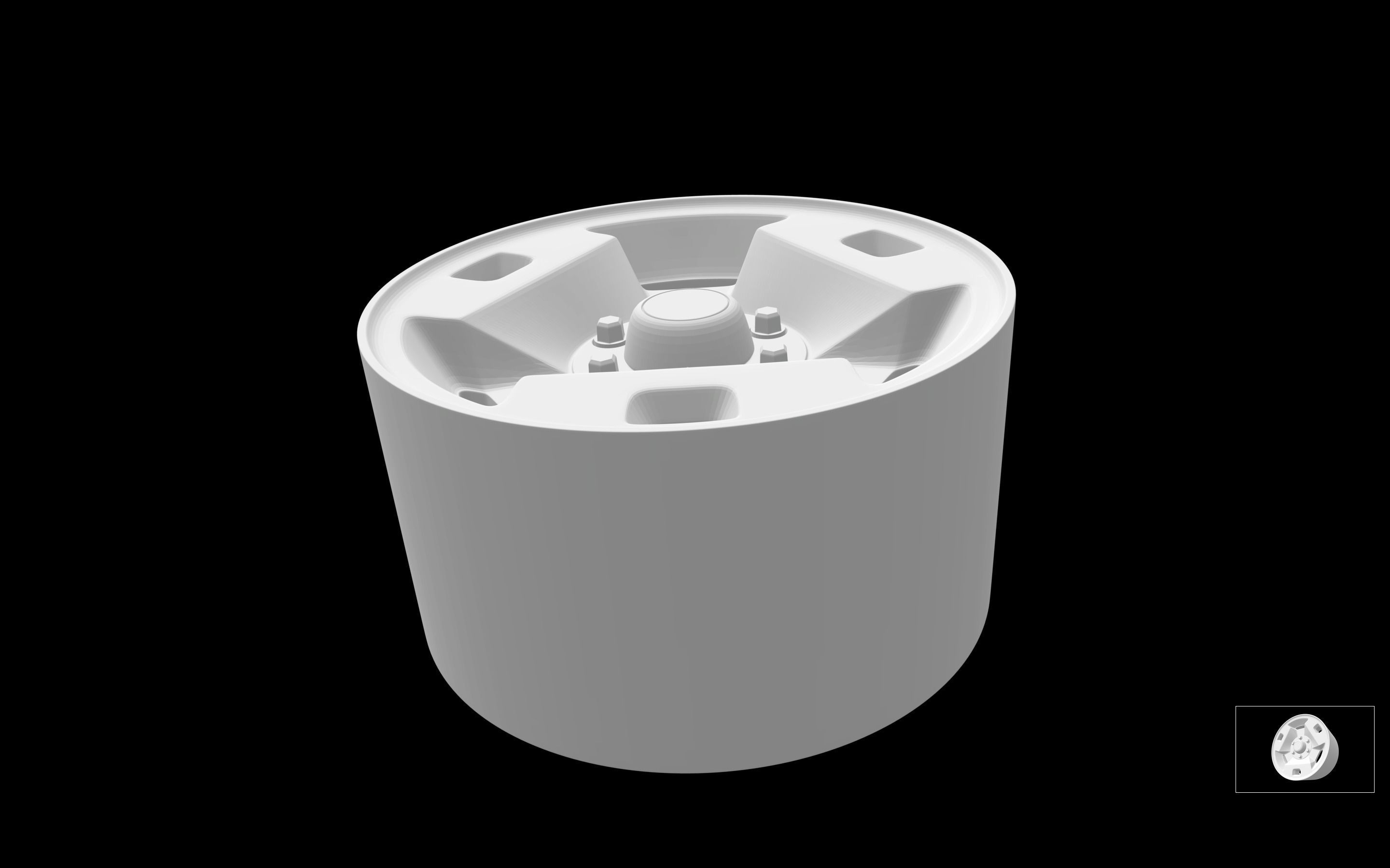 Nissan Pathfinder OEM scalable and printable rims 3D print model_1
