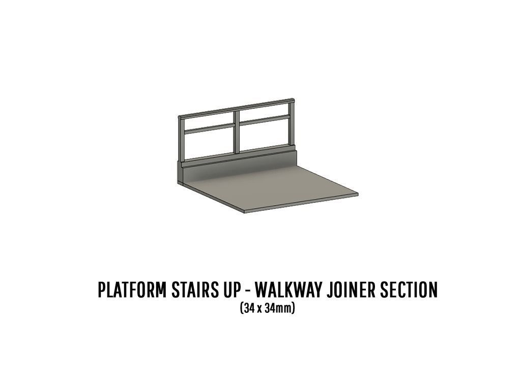 PLA-0001 Platform detail set for Europe H0-scale 38 items 3D print model_10