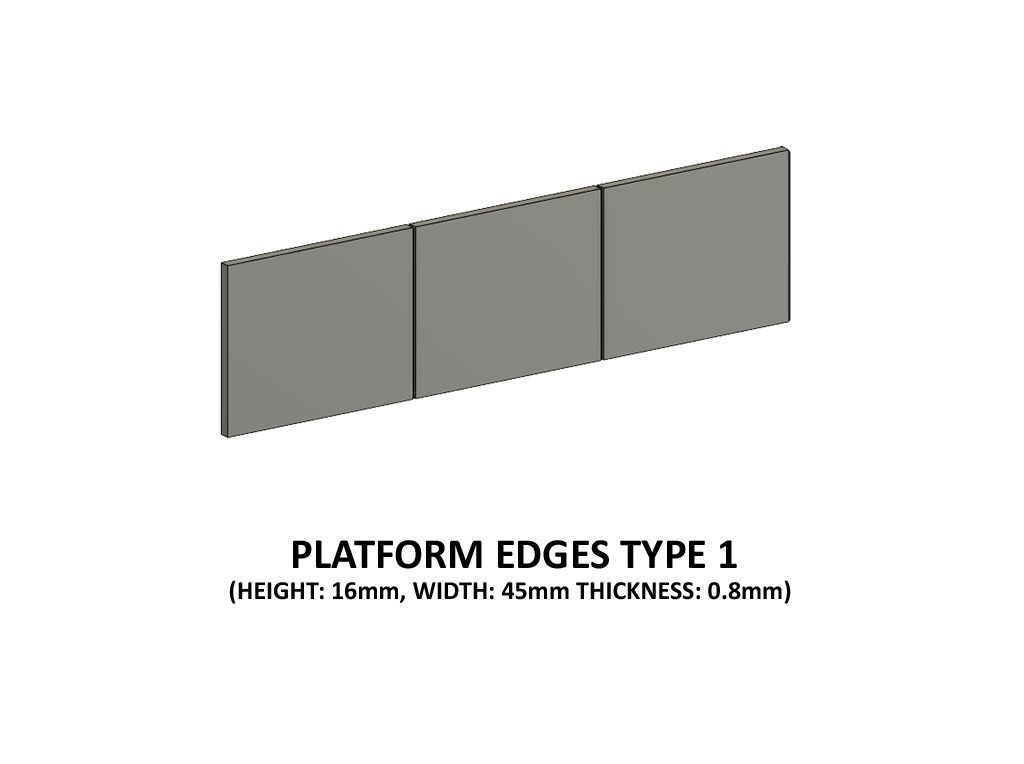 PLA-0001 Platform detail set for Europe H0-scale 38 items 3D print model_21