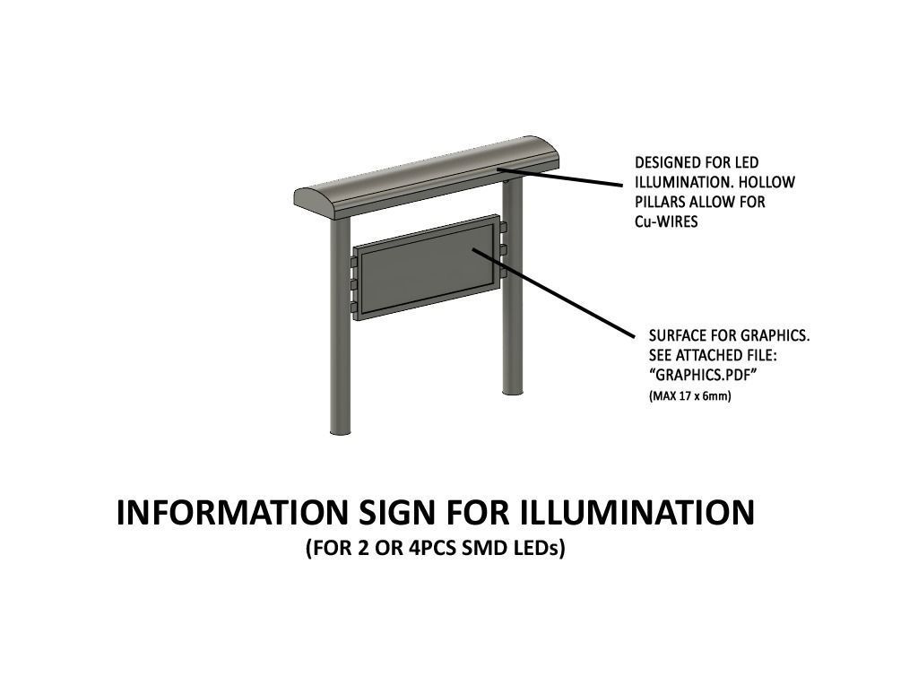 PLA-0001 Platform detail set for Europe H0-scale 38 items 3D print model_41