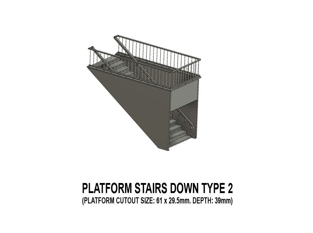 PLA-0001 Platform detail set for Europe H0-scale 38 items 3D print model_16