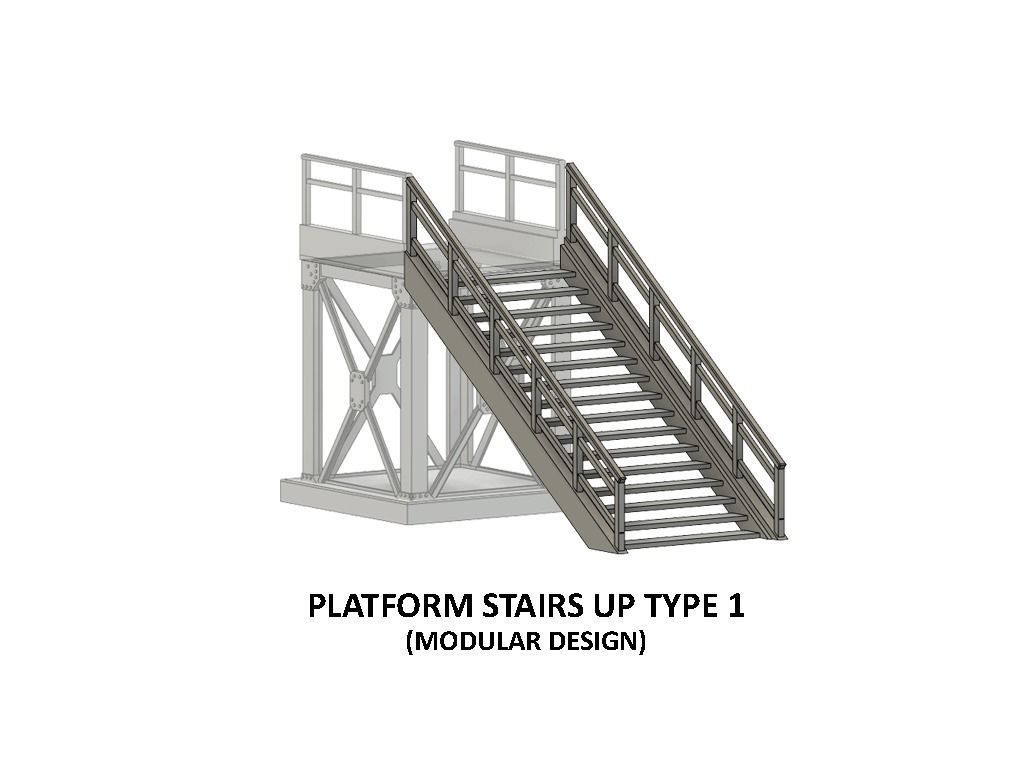 PLA-0001 Platform detail set for Europe H0-scale 38 items 3D print model_9