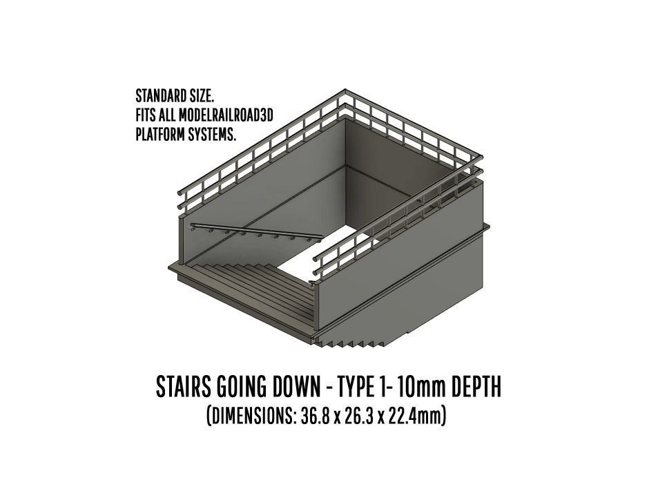 PLA-0001 Platform detail set for Europe H0-scale 38 items 3D print model_13