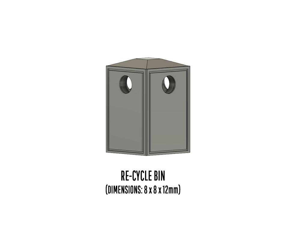 PLA-0001 Platform detail set for Europe H0-scale 38 items 3D print model_49