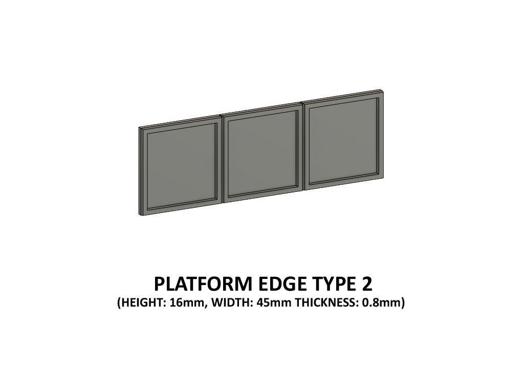 PLA-0001 Platform detail set for Europe H0-scale 38 items 3D print model_23