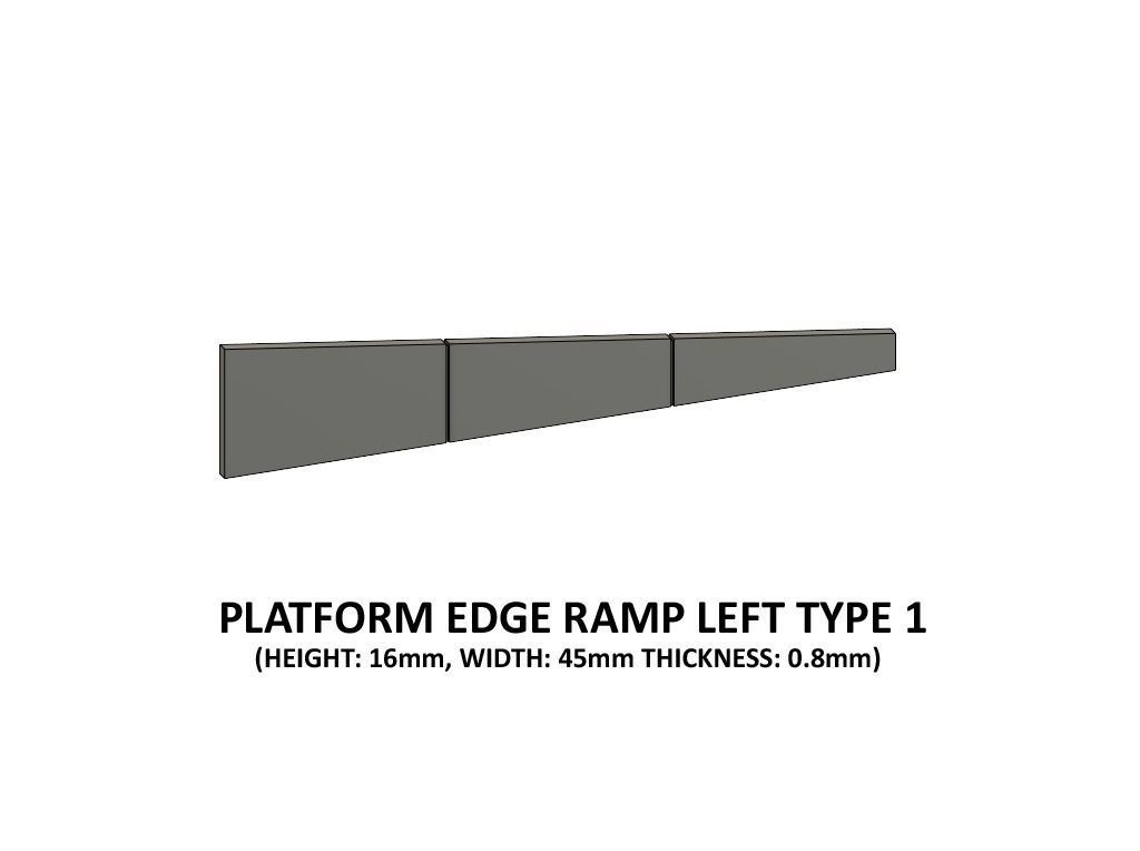 PLA-0001 Platform detail set for Europe H0-scale 38 items 3D print model_27