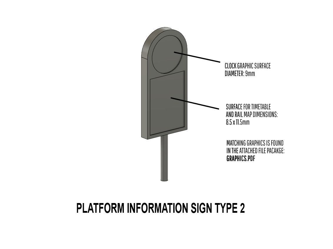PLA-0001 Platform detail set for Europe H0-scale 38 items 3D print model_43