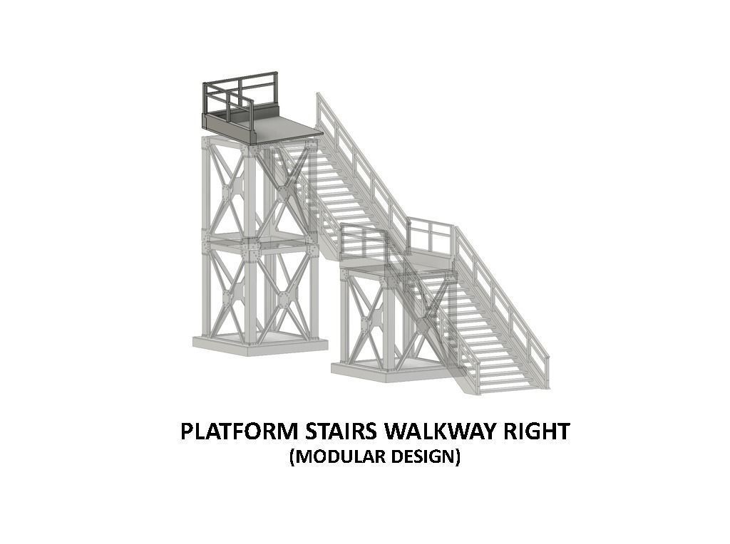 PLA-0001 Platform detail set for Europe H0-scale 38 items 3D print model_6