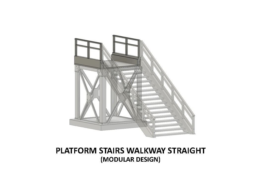 PLA-0001 Platform detail set for Europe H0-scale 38 items 3D print model_8