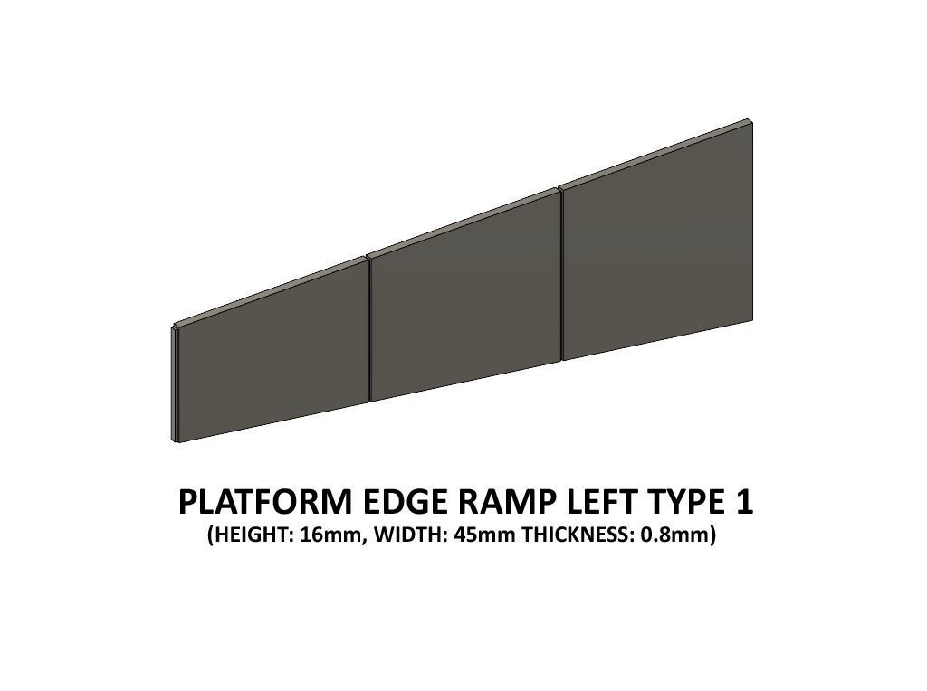 PLA-0001 Platform detail set for Europe H0-scale 38 items 3D print model_26
