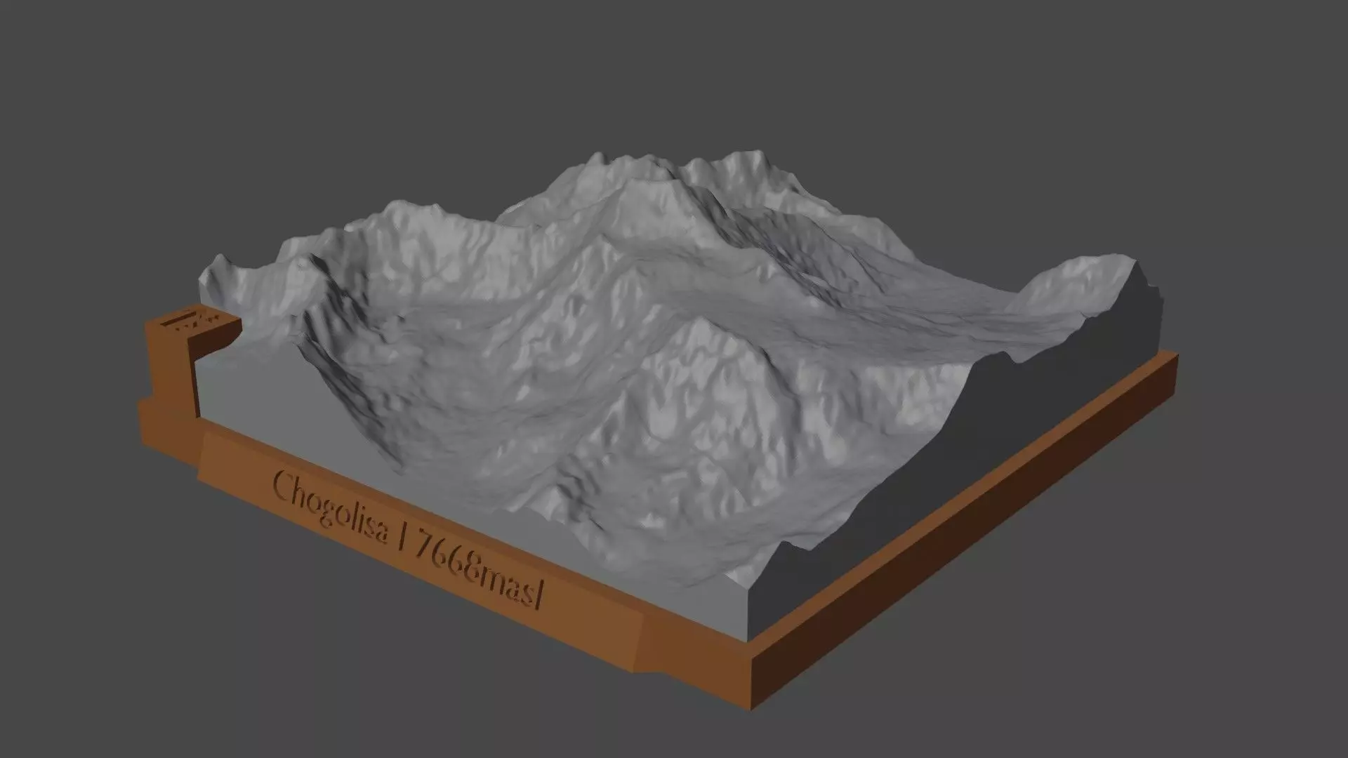 Chogolisa I mountain 3D print model_0