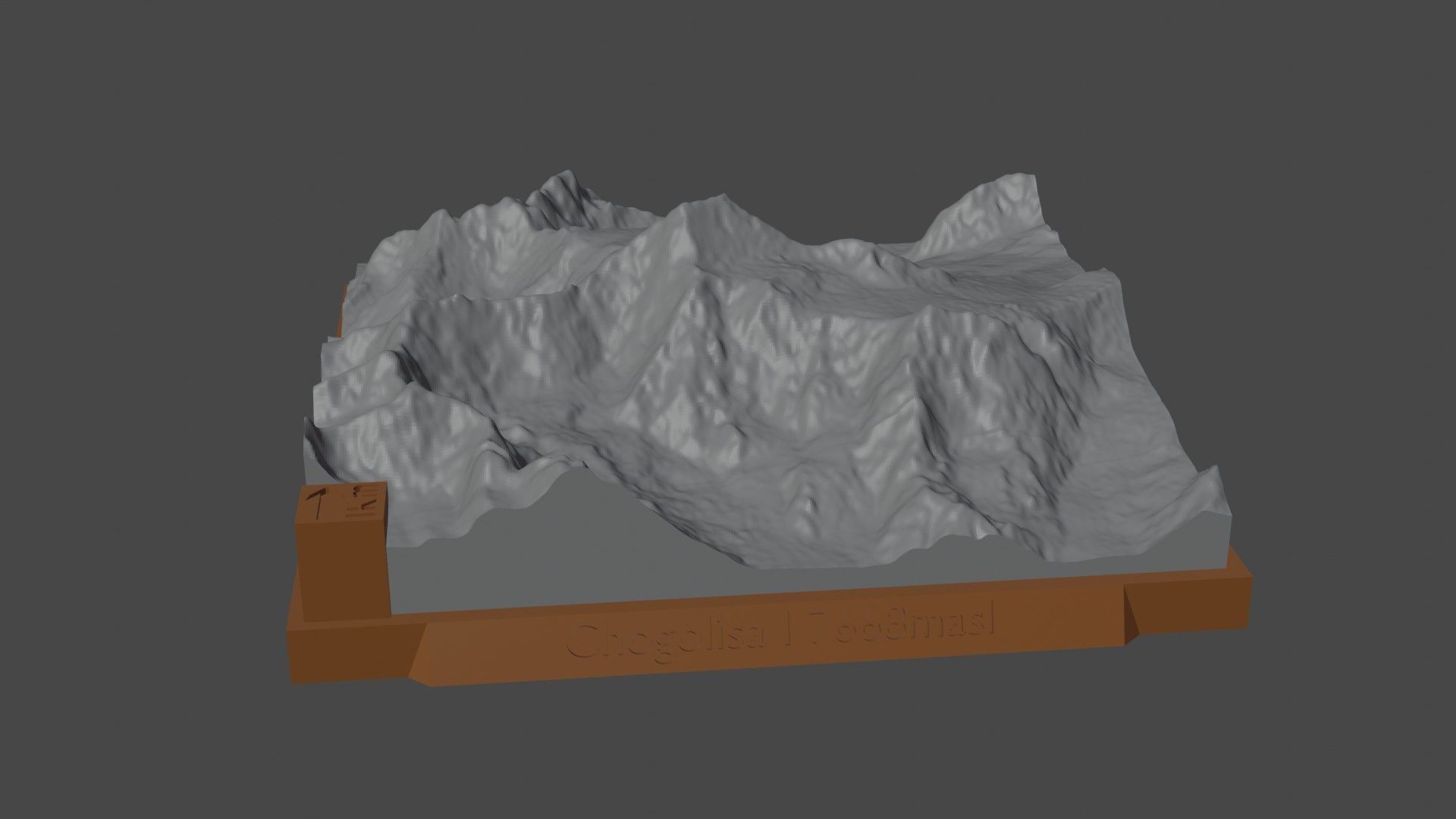 Chogolisa I mountain 3D print model_5