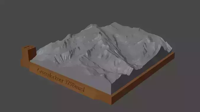 Grossglockner mountain 3D print model