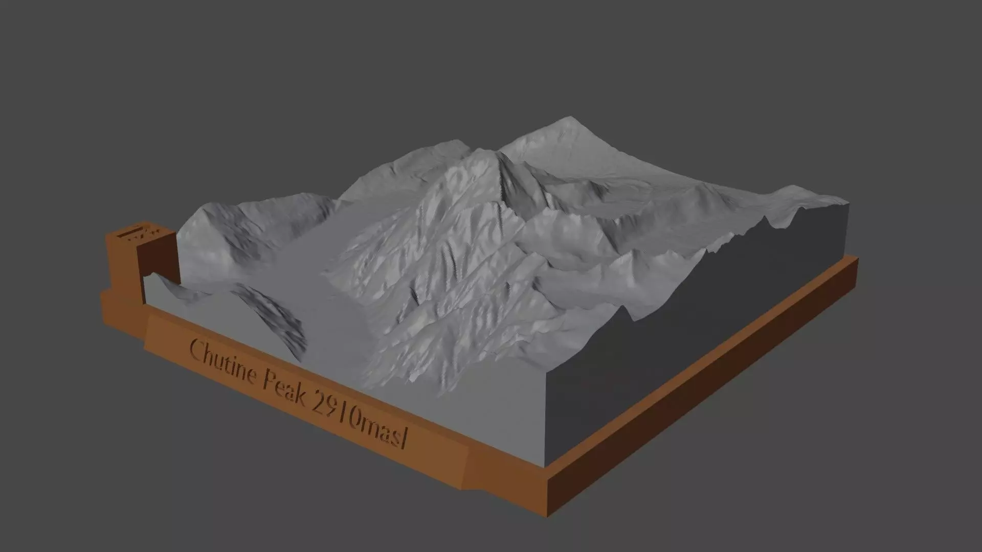 Chutine Peak 3D print model