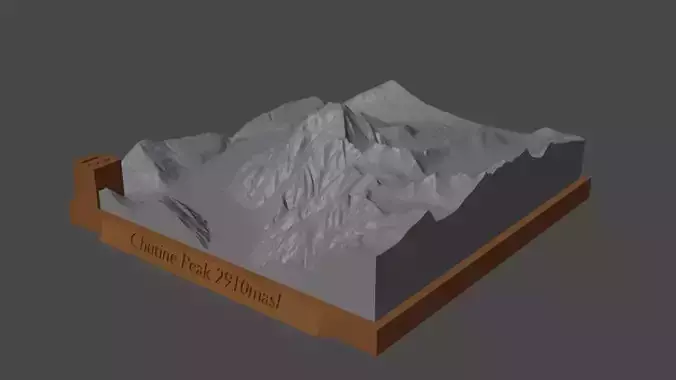 Chutine Peak 3D print model