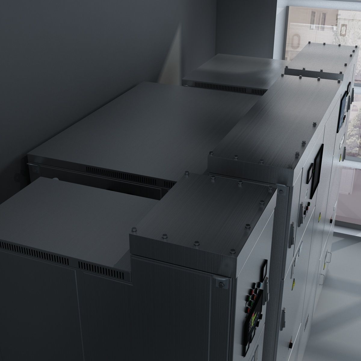 Distribution Box ammeter transformer 3D model_6