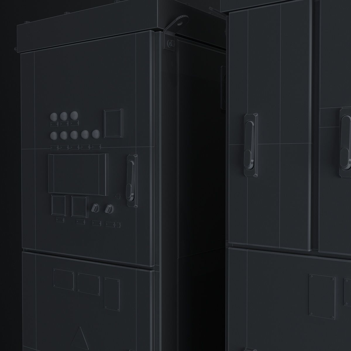 Distribution Box ammeter transformer 3D model_12