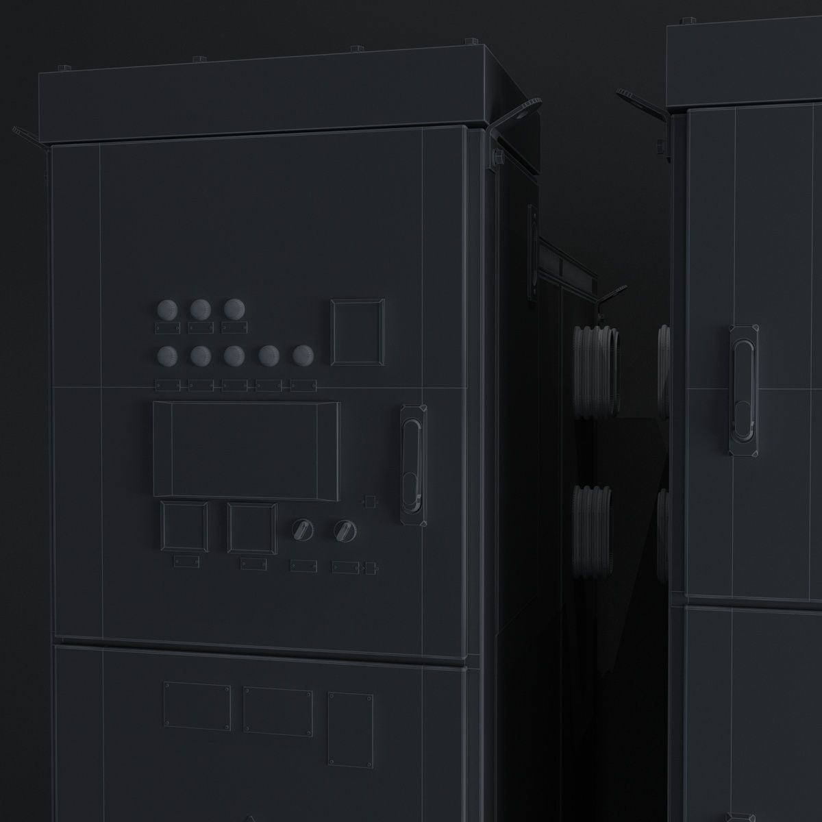 Distribution Box ammeter transformer 3D model_14