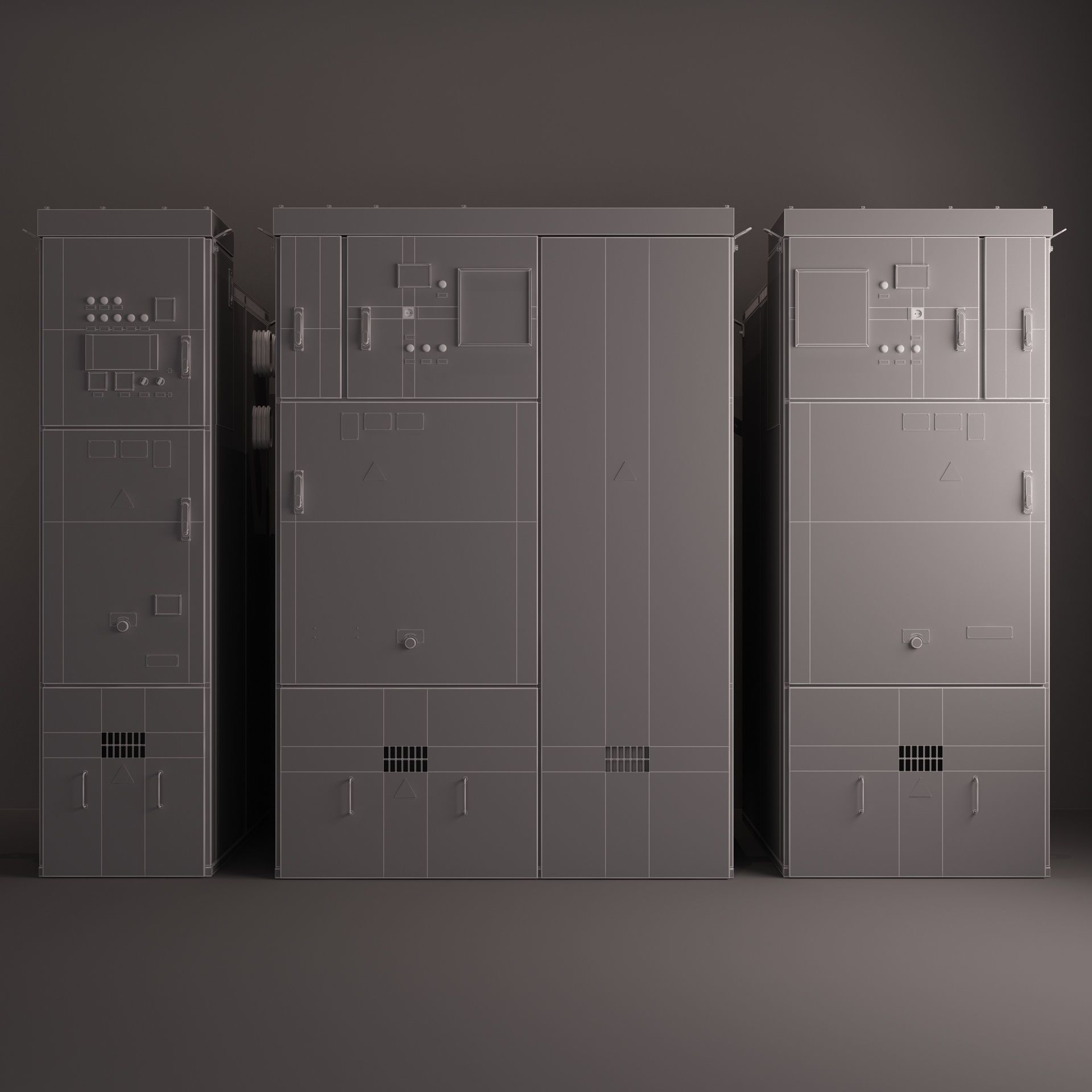 Distribution Box ammeter transformer 3D model_10