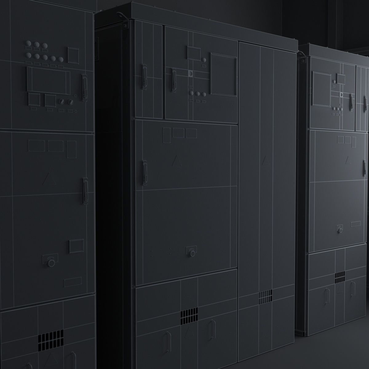 Distribution Box ammeter transformer 3D model_13