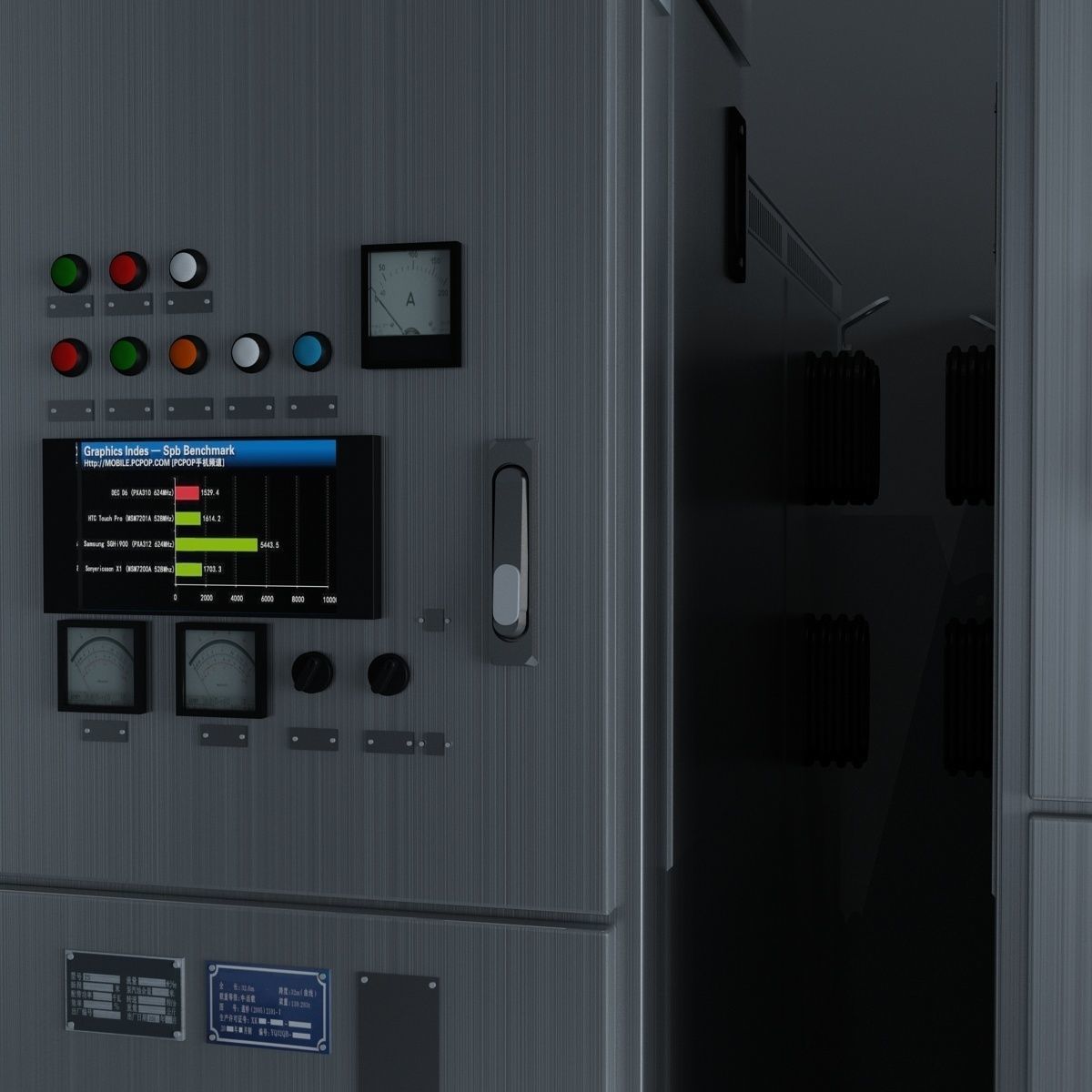 Distribution Box ammeter transformer 3D model_8