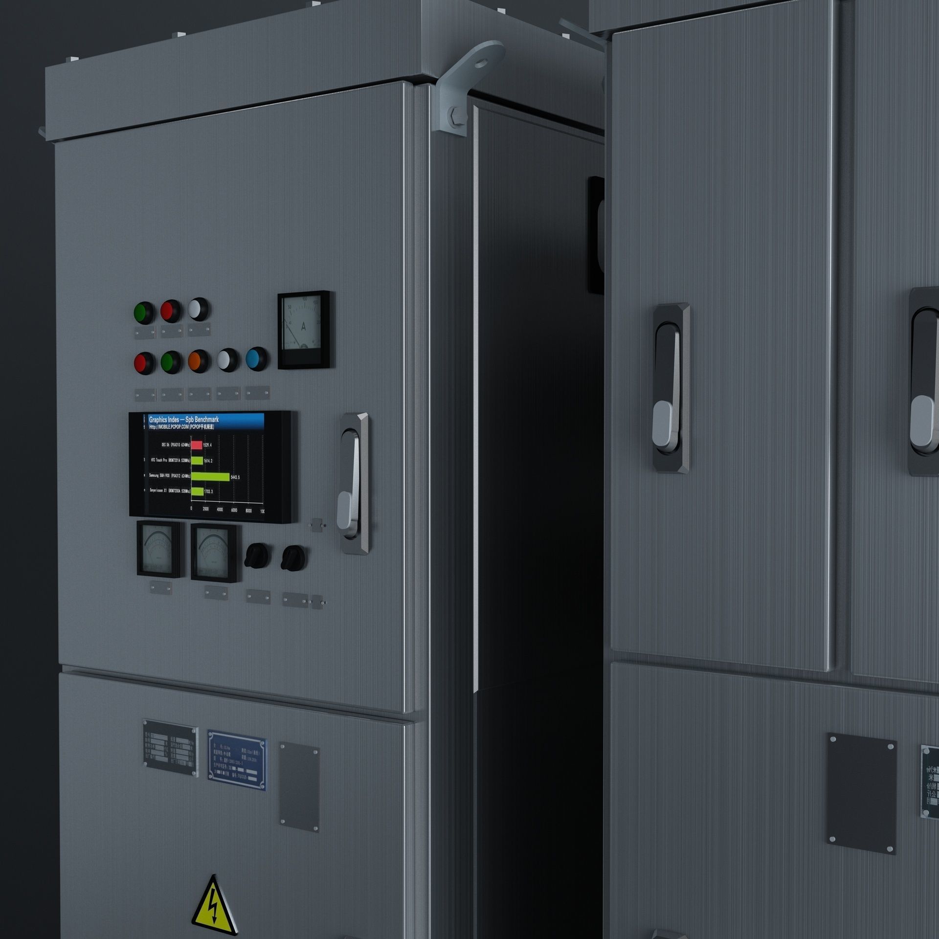 Distribution Box ammeter transformer 3D model_3