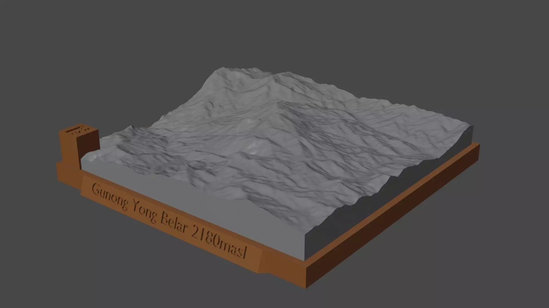 Gunong Yong Belar 3D print model