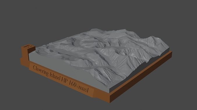 Clavering Island HP 3D print model