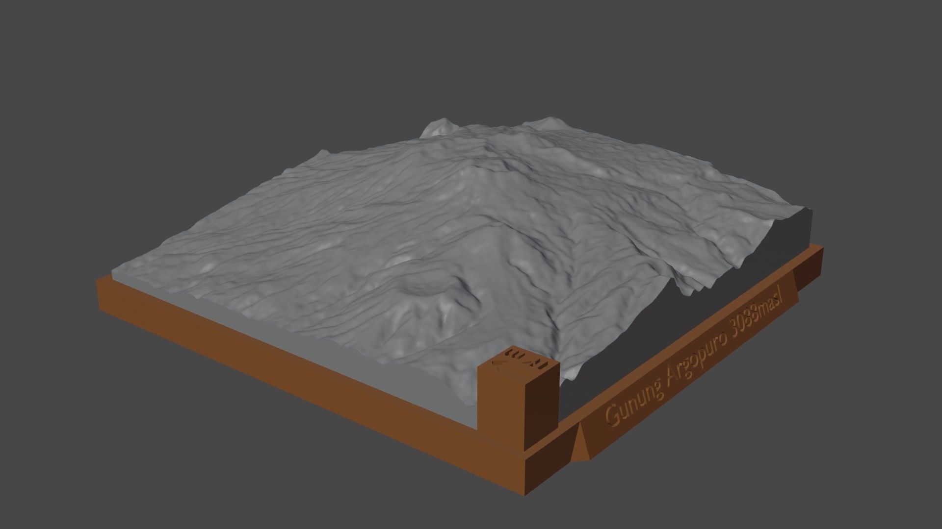 Gunung Argopuro 3D print model_3