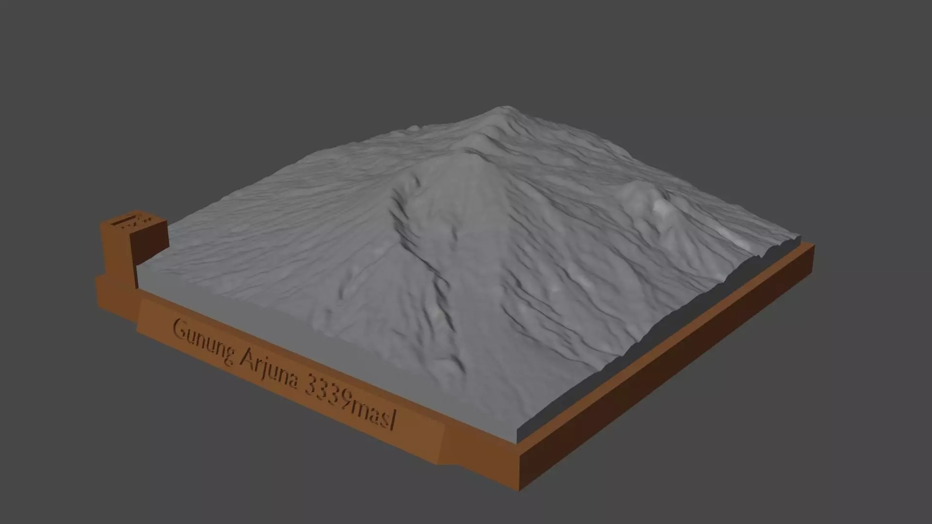 Gunung Arjuna 3D print model_0