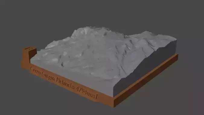 Cerro Guagua Pichincha 3D print model
