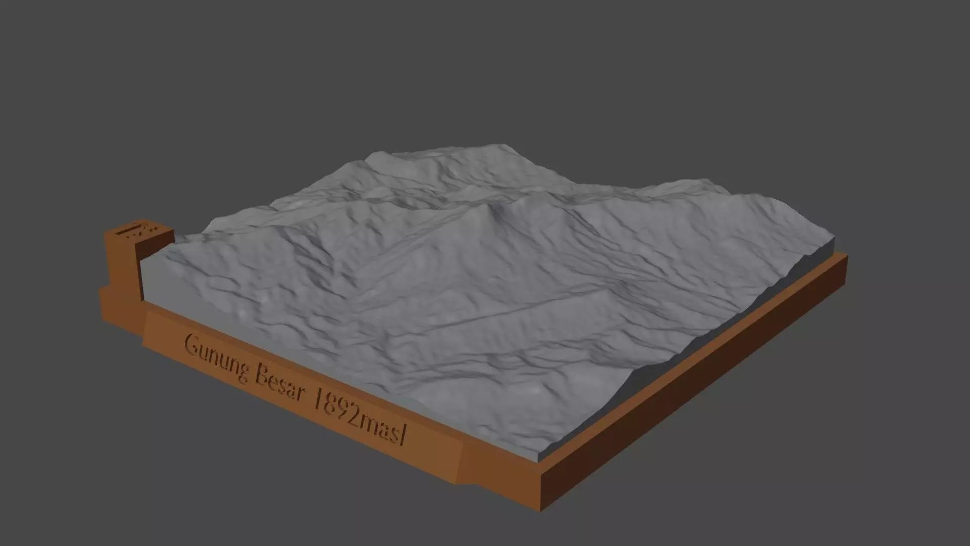 Gunung Besar 3D print model_0