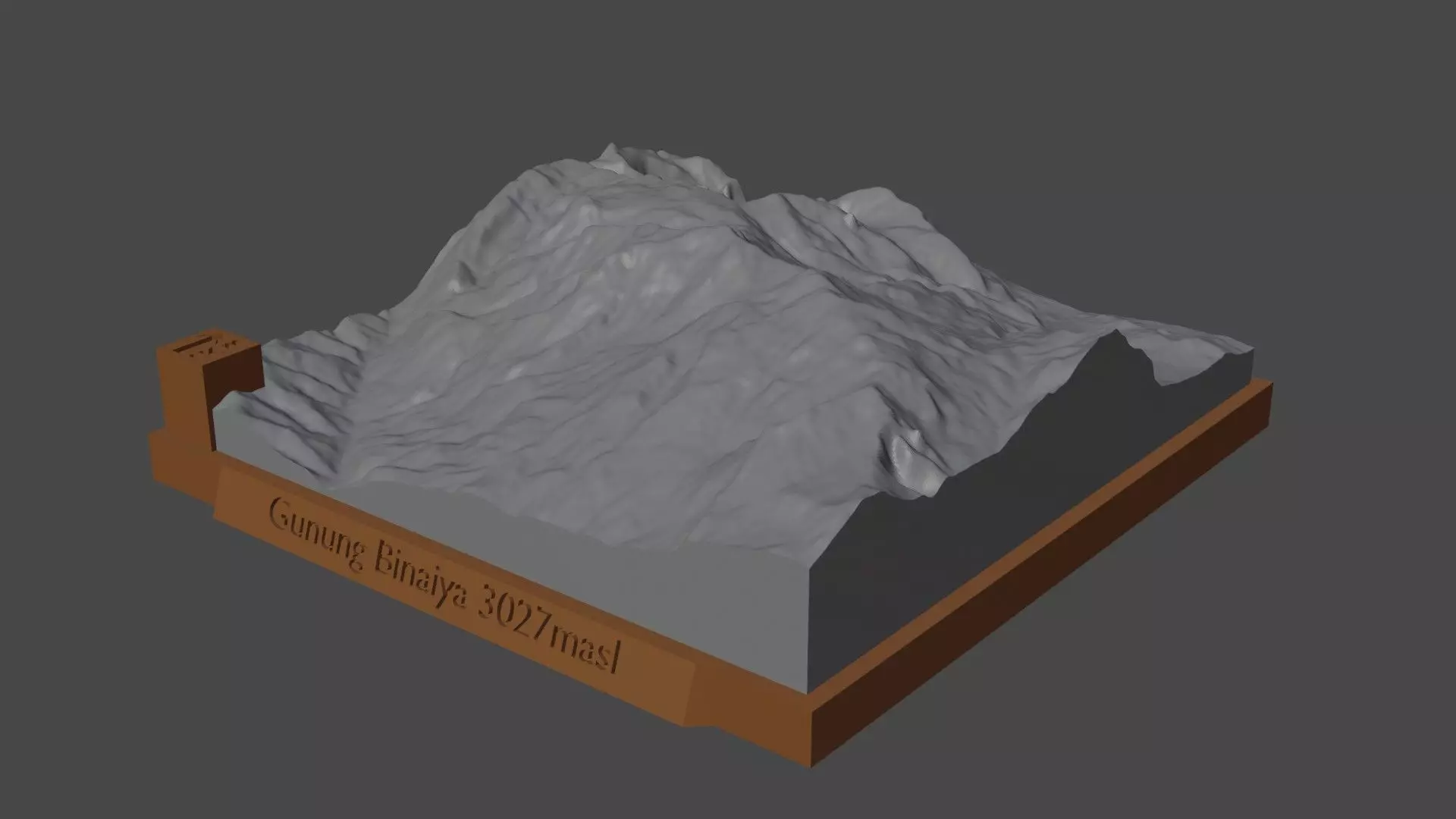 Gunung Binaiya 3D print model