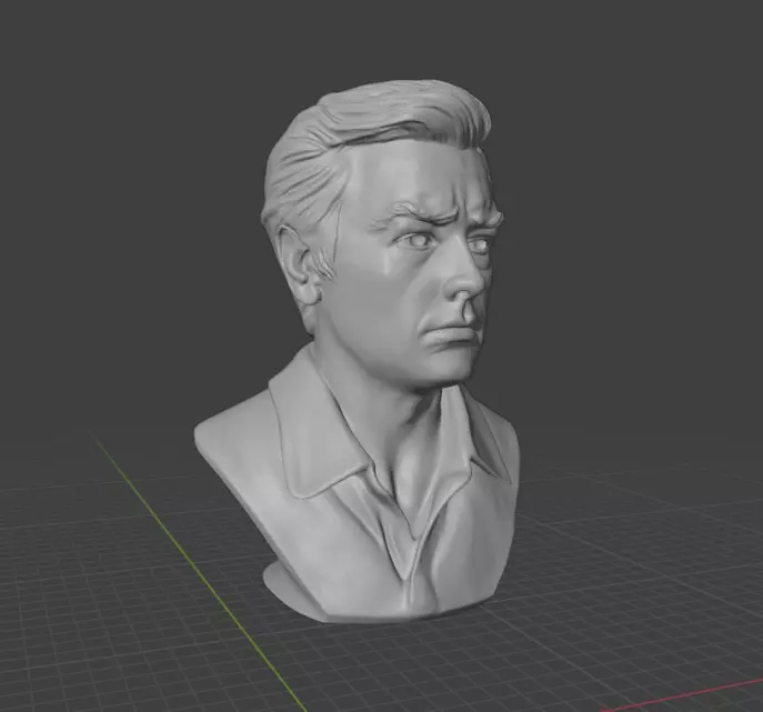 Alain Delon 3D print model_19