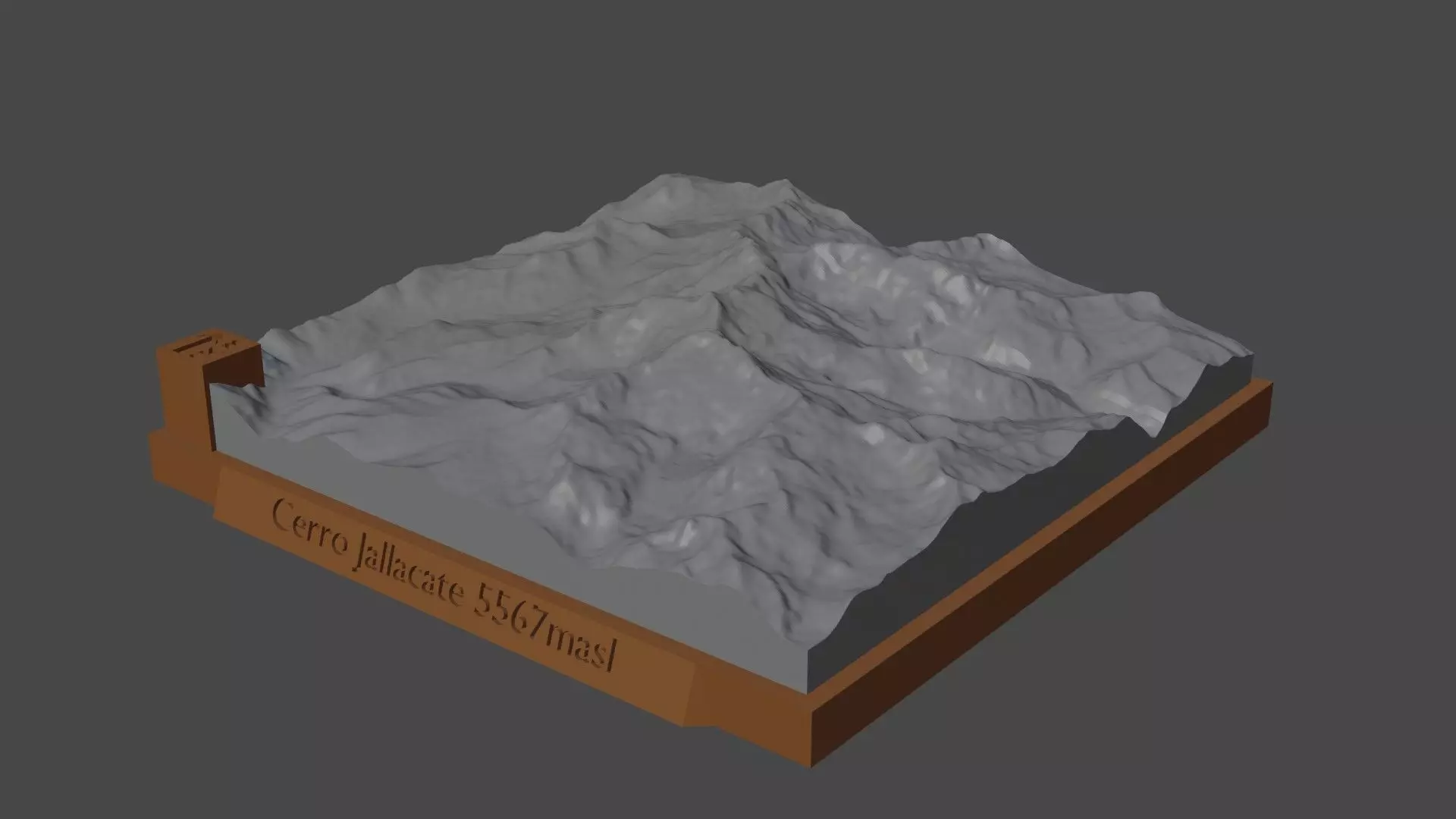 Cerro Jallacate 3D print model