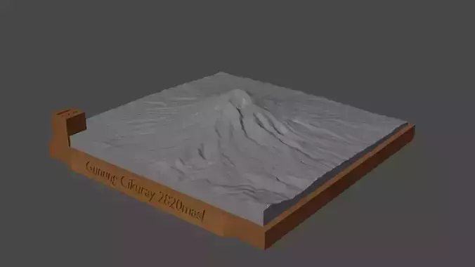 Gunung Cikuray 3D print model