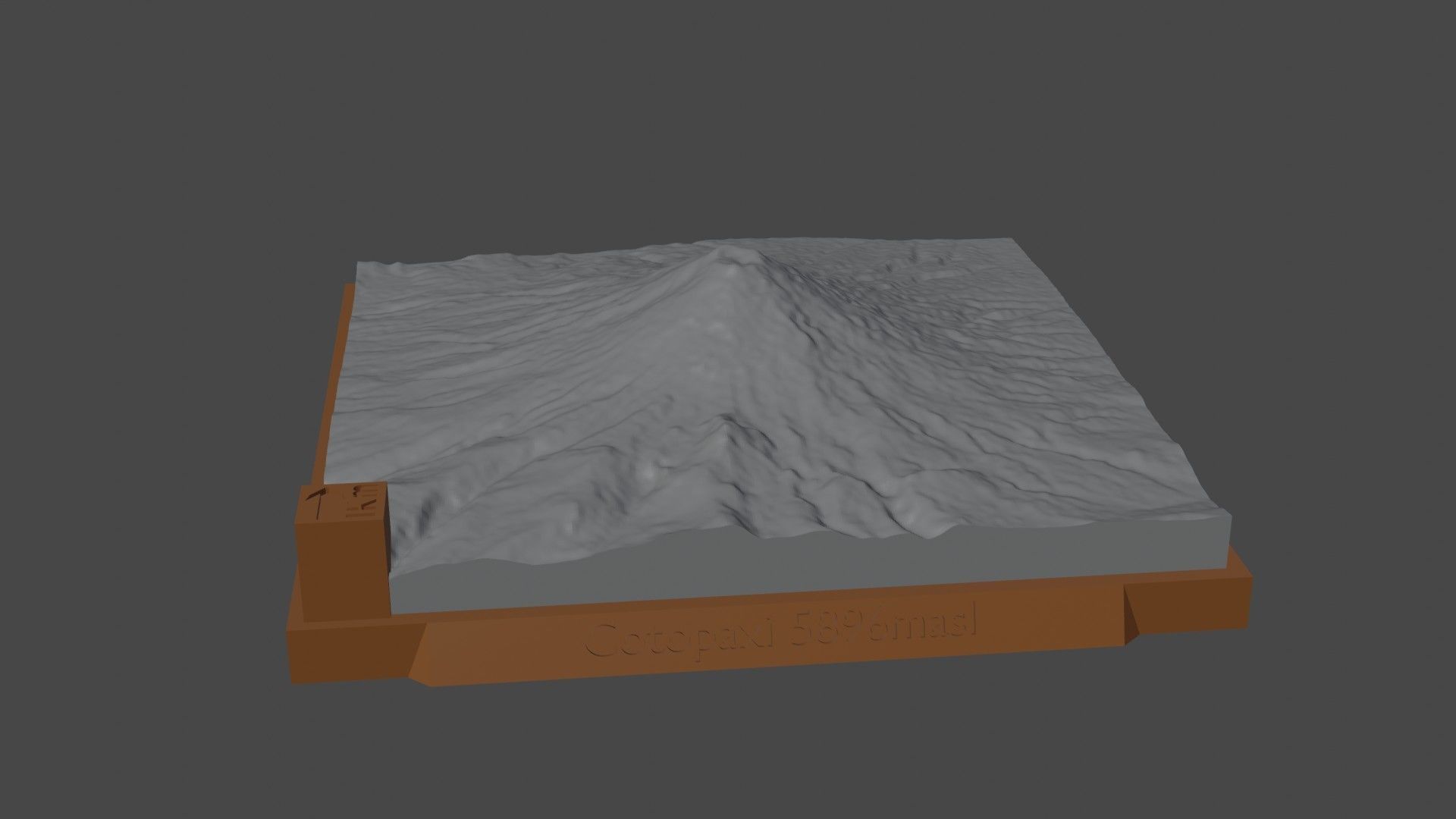 Cotopaxi mountain 3D print model_5