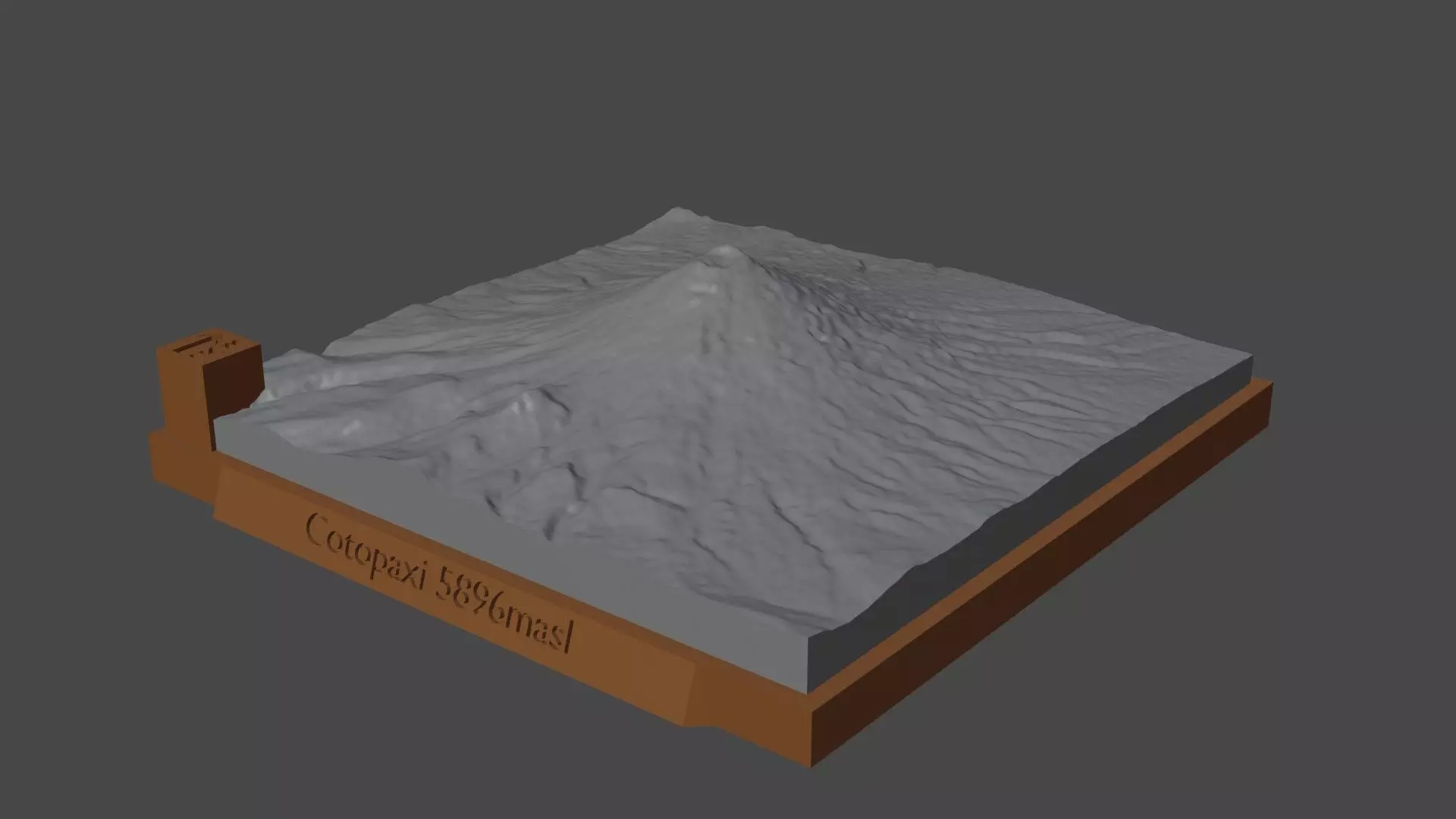 Cotopaxi mountain 3D print model_0