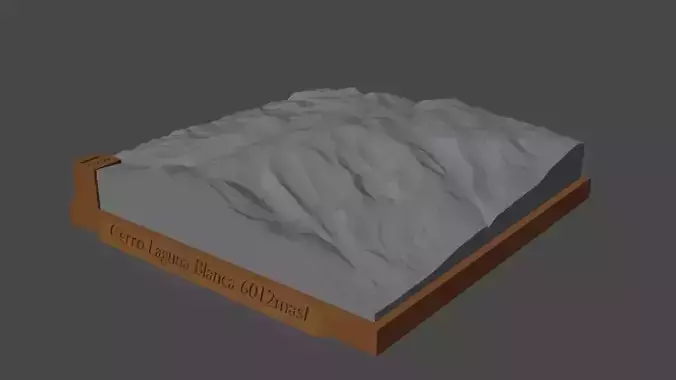 Cerro Laguna Blanca 3D print model