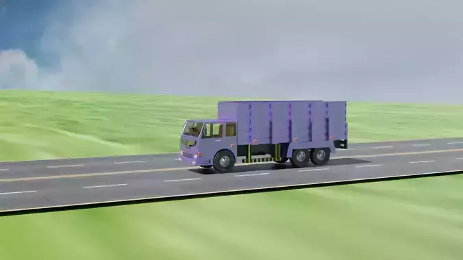 3D VEHICLE  WITH 6 TYRES TRUCK