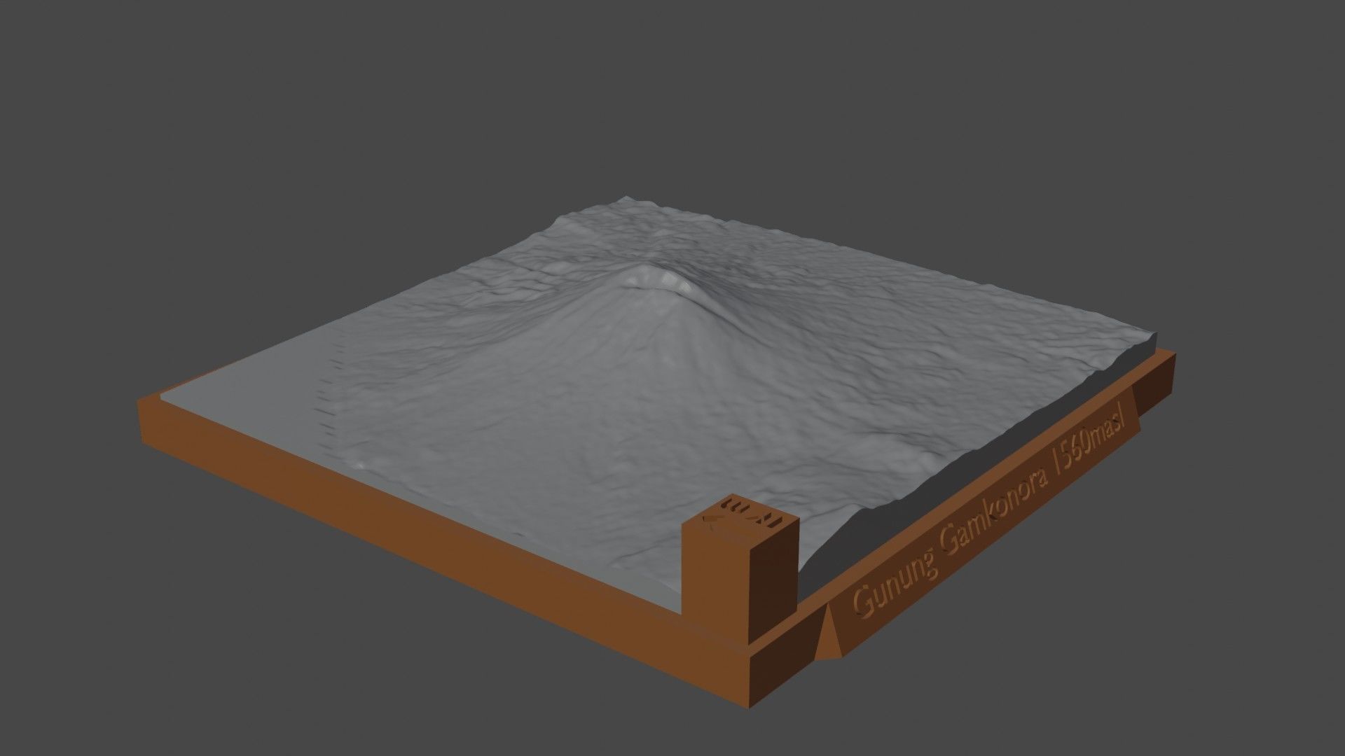 Gunung Gamkonora 3D print model_3