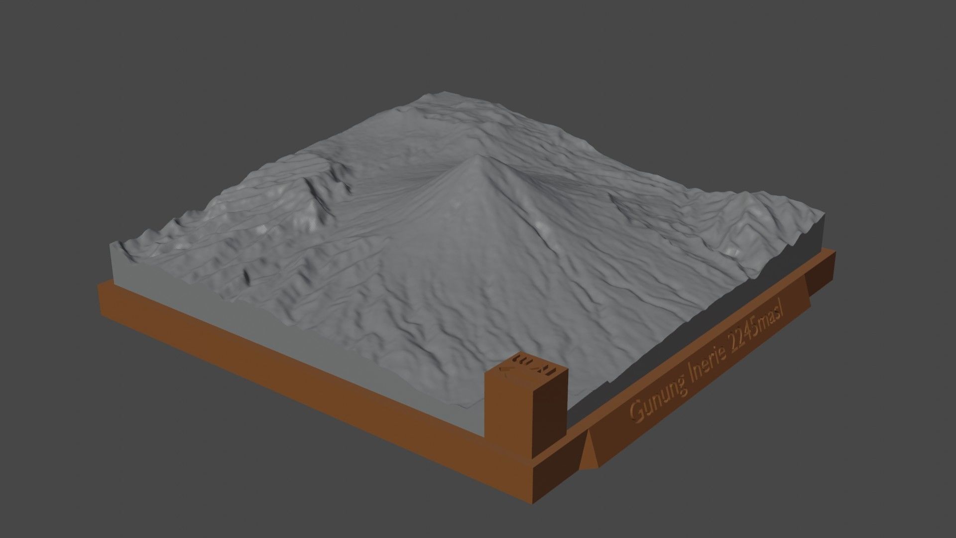 Gunung Inerie 3D print model_3