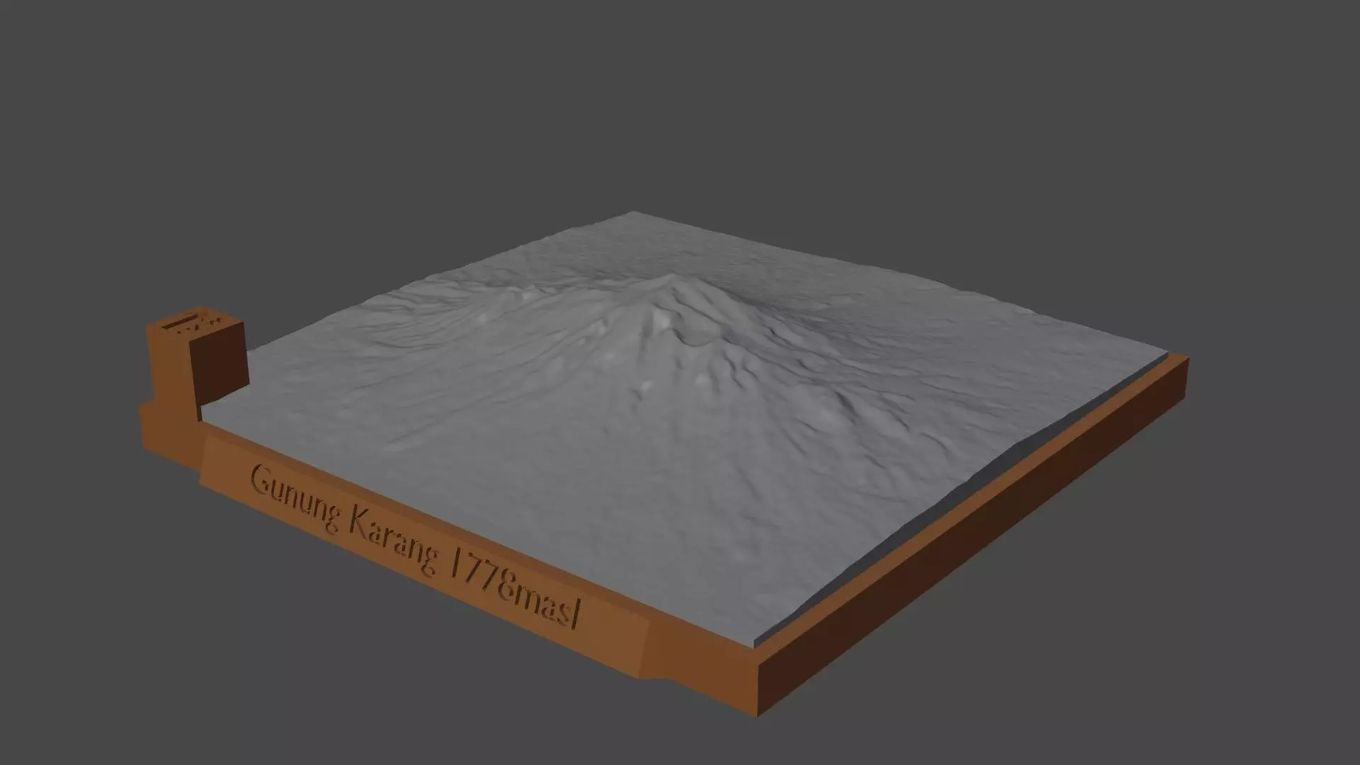 Gunung Karang 3D print model_0